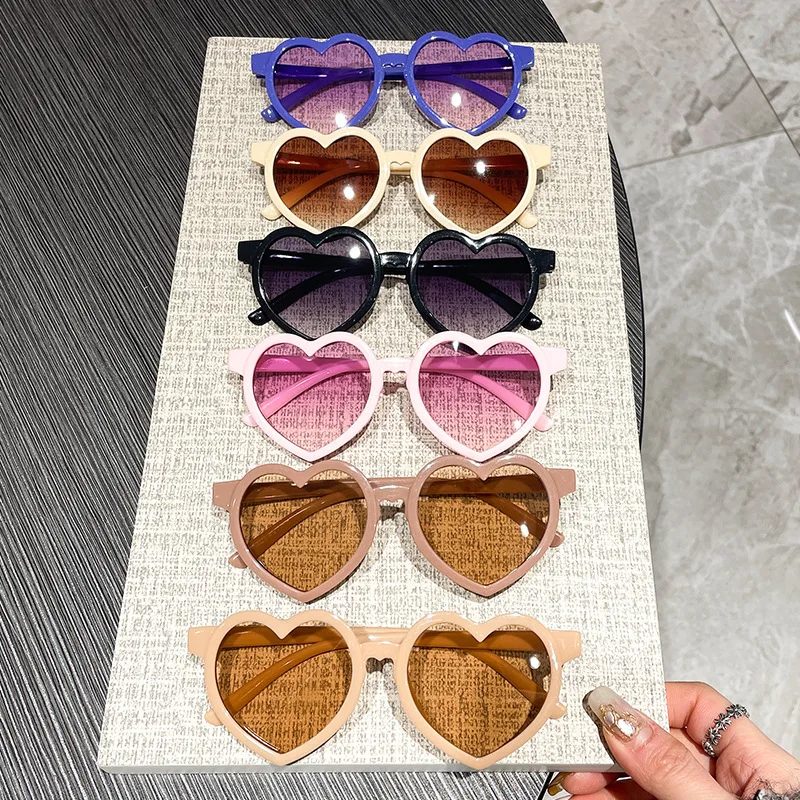 New Children's Sunglasses Fashion Candy colored Heart shaped Party Glasses UV Resistant Goggles