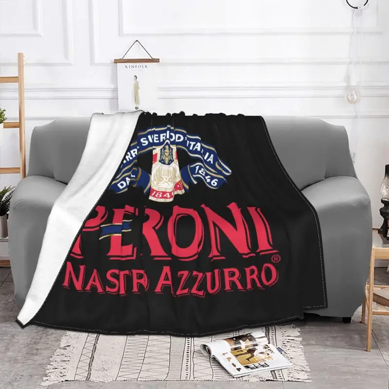 Peroni Nastro Beer Brewery Logo Blanket High On Couch High-Grade Bedding Travel Sofa Decorative