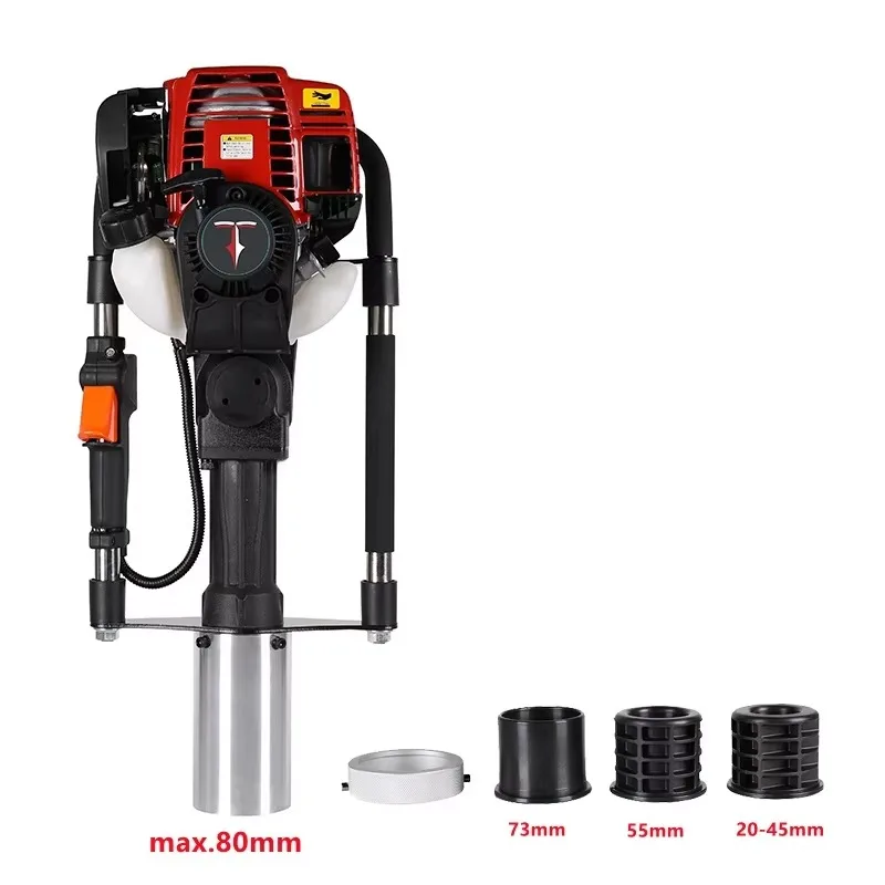 Garden Machine Compact Piling Hammer Medium Size Petrol Post Driver Heavy Duty Post Knocker for Fencing