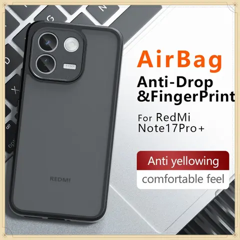 Case For Redmi Note 17 Pro Max 5G 4G ELVEV Matte PC+TPU Shockproof Anti-fingerprint Non-slip Back Phone Cover