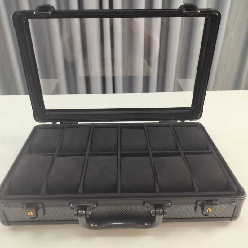 Portable Watch Boxes with Lock Metal Watch Boxes Multipurpose Large Capacity Watches Organizer Box Modern Luxury Watches Cases