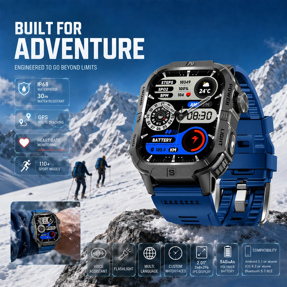 Outdoor Lighting Ip Rating - 2026 Nieuwe IP68 Waterdichte Smartwatch voor
