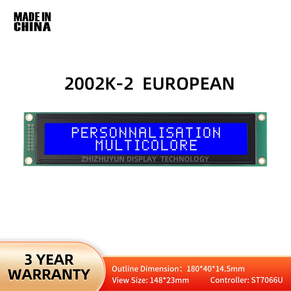 Groot Formaat LCD2002K-2 Europese Lcd-Scherm Met Blauwe Film En Led Backlight, Ingebouwde Lcd-Module Scherm