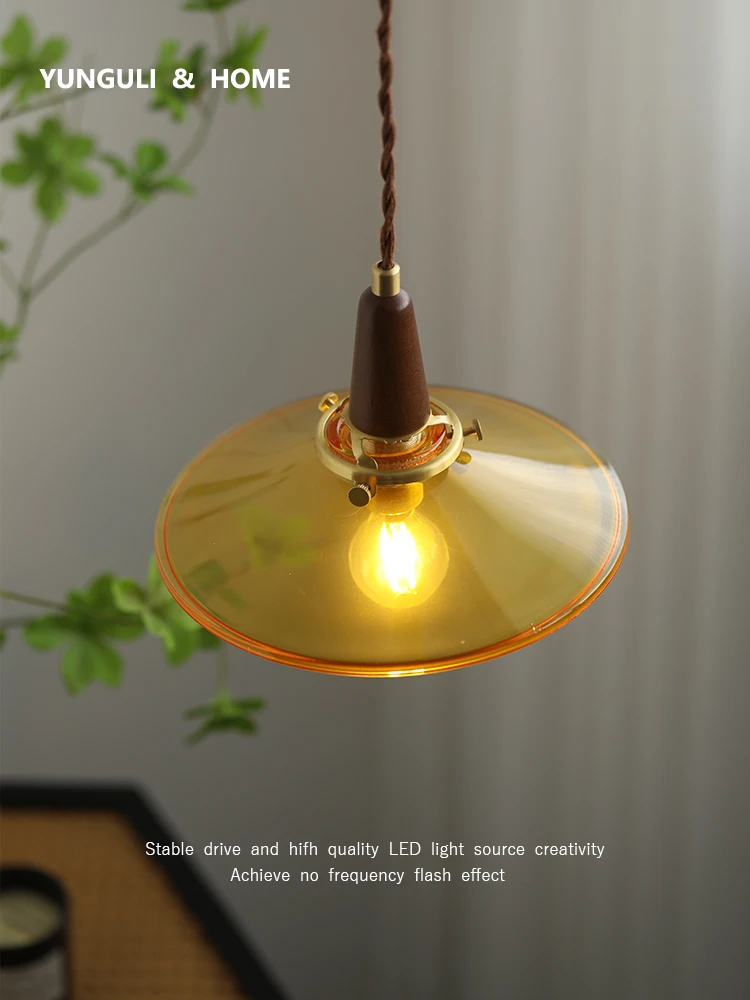 Middle aged bedside pendant light Japanese retro nostalgic homestay coffee shop bar counter dining table light