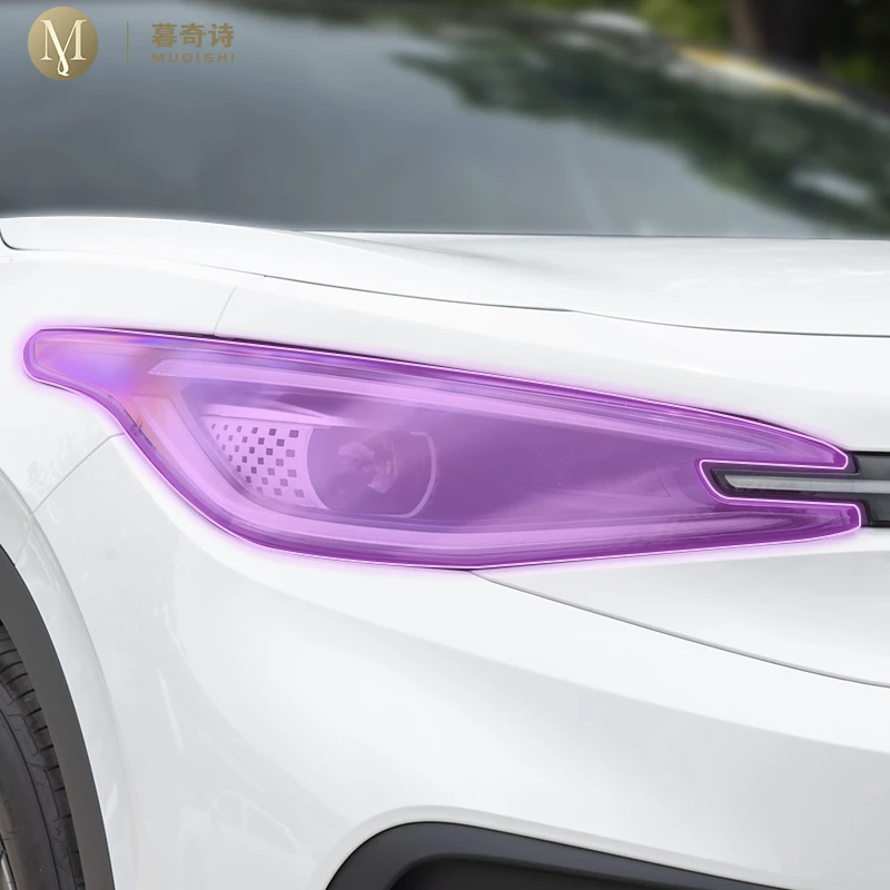 

MUQSHI pre cut car headlight scratch resistant PPF/TPU protective film transparent/smoked black For Volkswagen ID.4 X 2020-2024