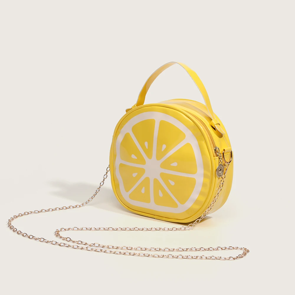 حقيبة عصرية على شكل حمضيات الليمون والفواكه، حزام كتف قابل للتعديل وقابل للفصل، مناسبة لكل موسم، طازجة وحلوة Y2K