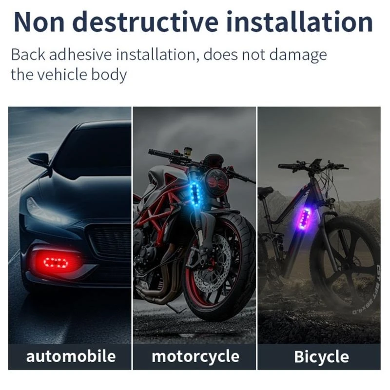 

Motorcycle Rear Light Increases Night Visibility Easy To Install Energy Efficient Light for Various ridings Environment