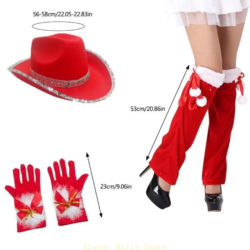 N5KB Holida Ostra Hats Hats Socki i rękawiczki Make Up Christmas Hats Dekoracje