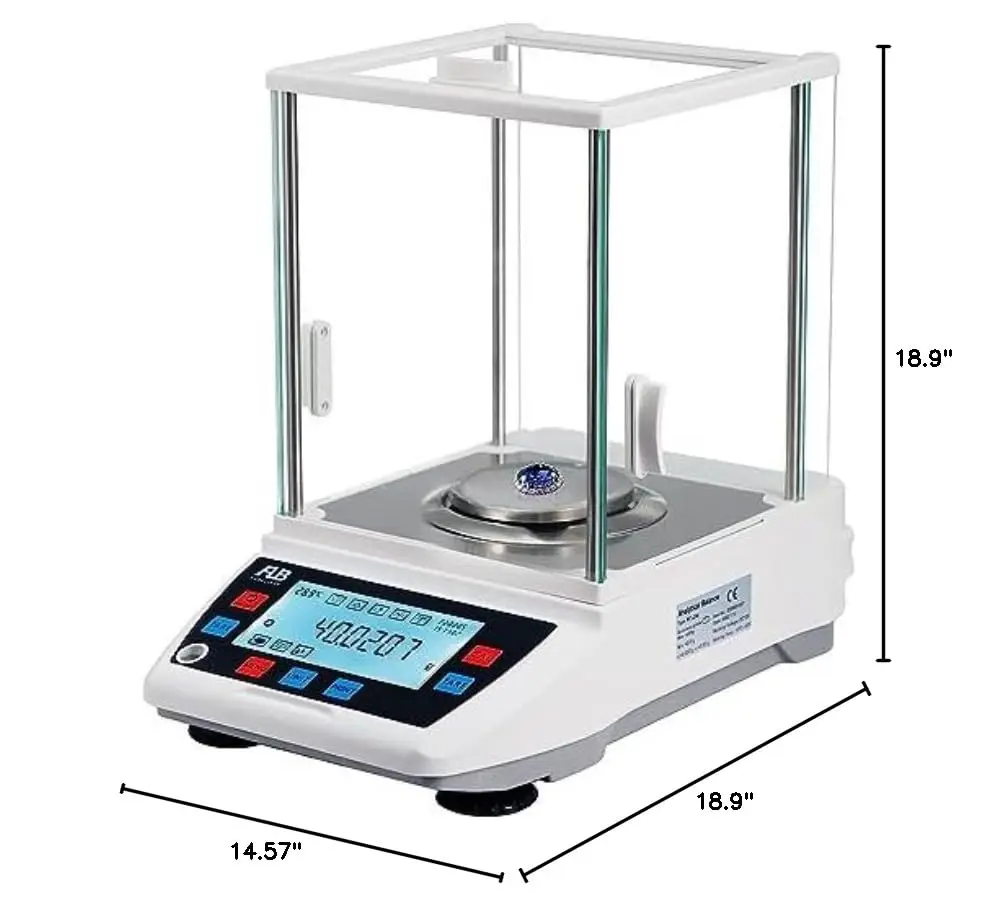 Analytical Balance High Precision 0.0001g,0.1mg Accuracy Digital Electronic Lab Scale Round Tray with Calibration 100g/200g/300g
