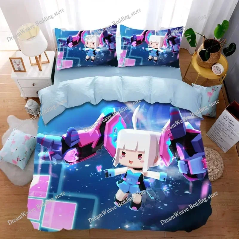 

Mini World Bedding Set Single Twin Full Queen King Size Bed Set Adult Kid Bedroom Duvet Cover Sets 3D Print Game Bed Sheet Set74