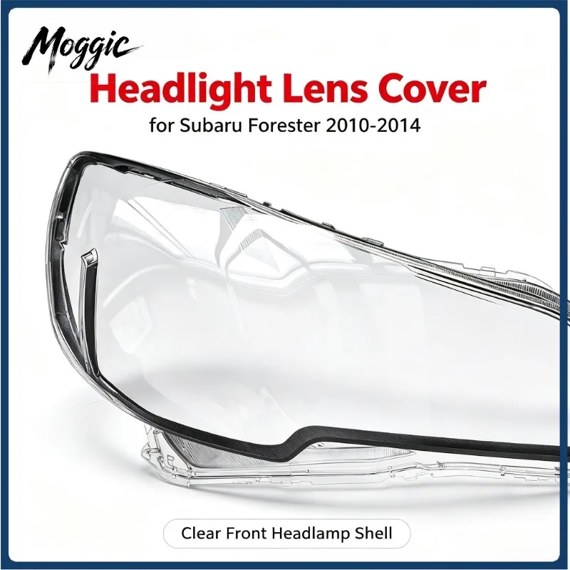 Moggic Fit For Subaru Auto Headlight Lens Cover 2010 To 2014 Legacy Left Right Replacement Front Clear Transparent Lamp Shade