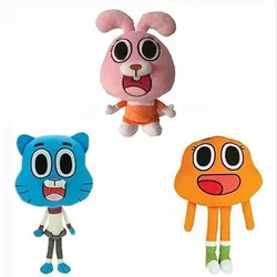 25cm Kawaii Cartoon Amazing World Gumball Darwin Anais Doll Cute Cat Bunny Toy Ornament coppia Charm regalo di compleanno regali per bambini