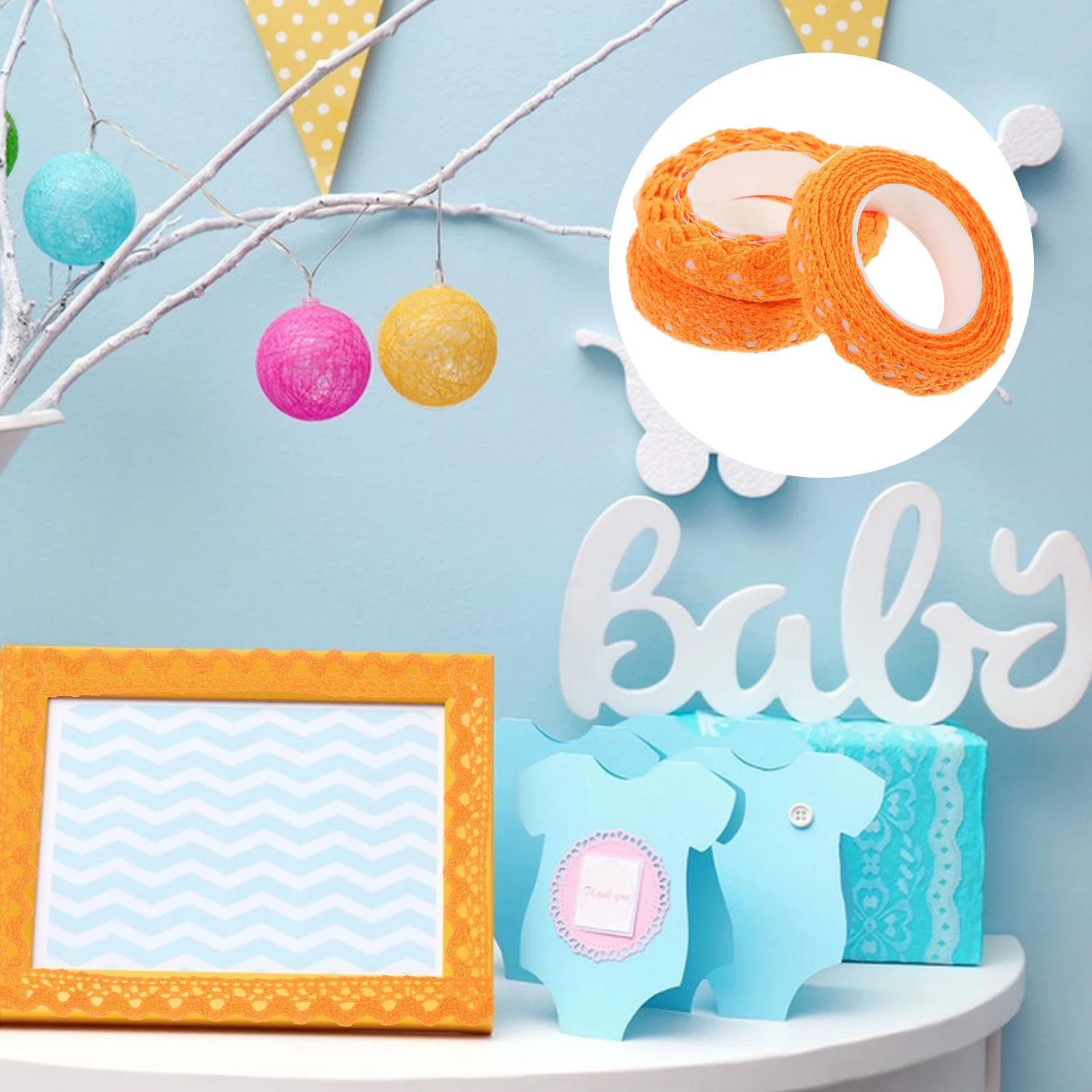 

3 Rolls Self-Adhesive Lace Tape Decorative Lace Pattern Tape for DIY Craft Scrapbooks Photo Albums Cards Decorating