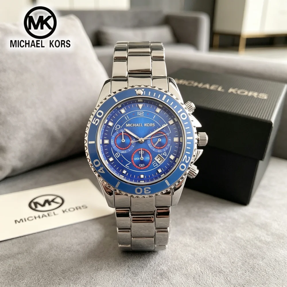Michael Kors Luxury Men's and Women's Business Leisure Watch Bag MK Multi functional Quartz Calendar Fashion Watch Wallet