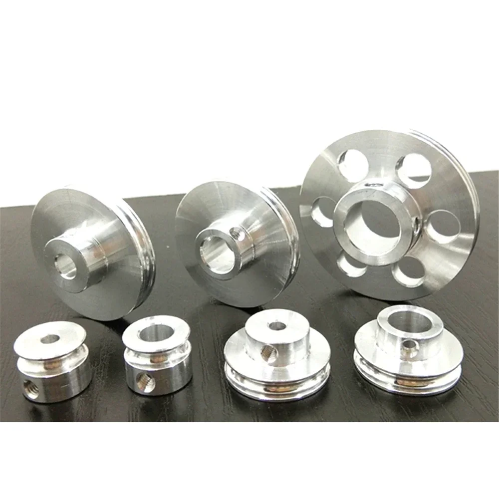 3MM U-Groove Aluminum Alloy 12/16/20/26/30/40MM Round Belt Pulley Wheel Metal Single Groove Pulley Wheel 3/3.17/4/5/6/7/8mm