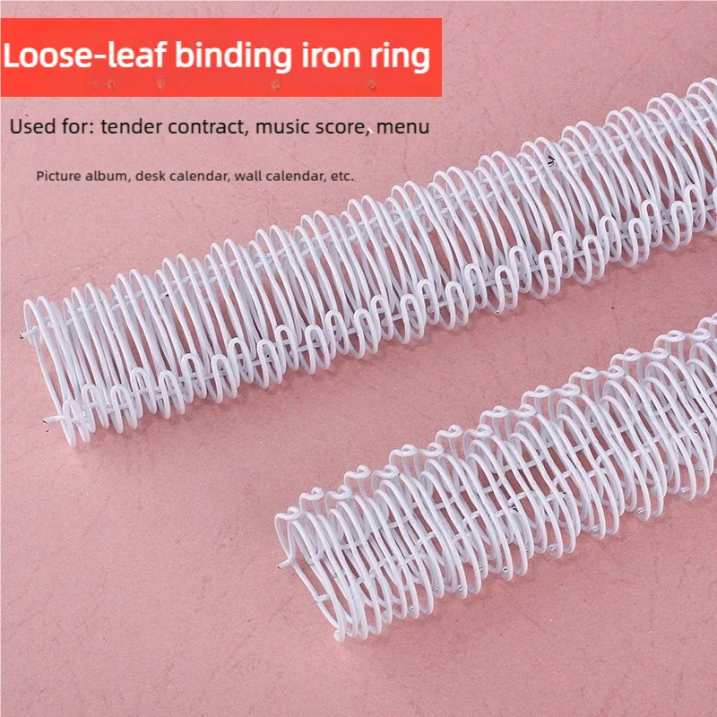 حلقة ربط حديدية 34 فتحة حلقة تجليد حلزونية مزدوجة لفائف 3:1 ملف مزدوج 100 قطعة حزمة واحدة كتب تجليد بحلقة مزدوجة مناسبة لـ