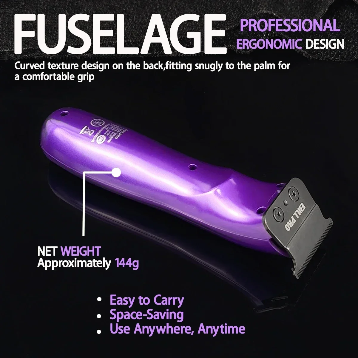 BiLL PRO BL951 7000RPM DLC CERAMIC Blade Professional Hair trimmer OilHead Engraving Barbershop Men's Zero-Cut Blade