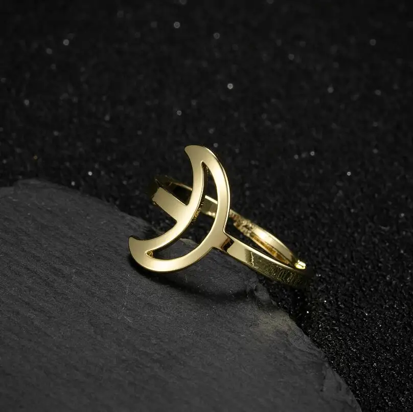 Women Stainless Steel Ring Heart Ring For Jewelry Making Moon And Star Ring Fashion Trendy Rings Wholesale Jewelry Lots Mix