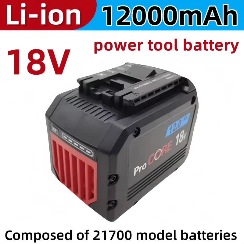 100% Original 18V 12Ah ProCORE Rechargeable Battery, for cordless tools BAT609 BAT618 GBA18V80 21700 high power 5C power cell