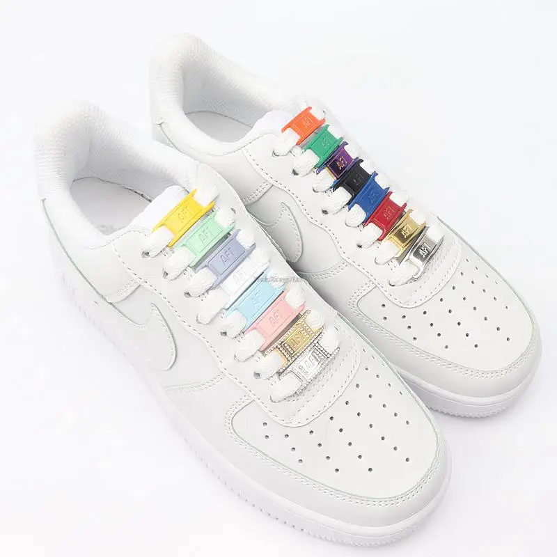 Flache sportliche Schnürsenkel für AF1 mit 1 Paar Schnürsenkel, Mental Tag Charms, Original-Ersatz-Schnürsenkel für Männer und Frauen, AF1-Anzug – Detail 8