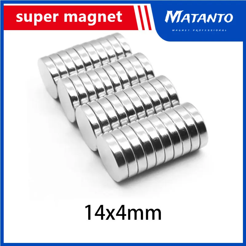 

5/10/20/50/100PCS 14*4 mm Disc Round Neodymium Magnets N35 14x4 mm Strong Powerful Magnets Permanent NdFeB Magnet Disc 14mm*4mm