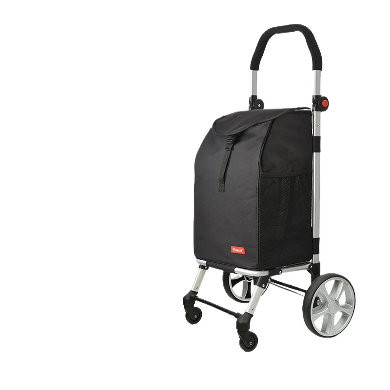 Universal wheel portable shopping cart folding hand-pulled cart shopping small shopping household elderly