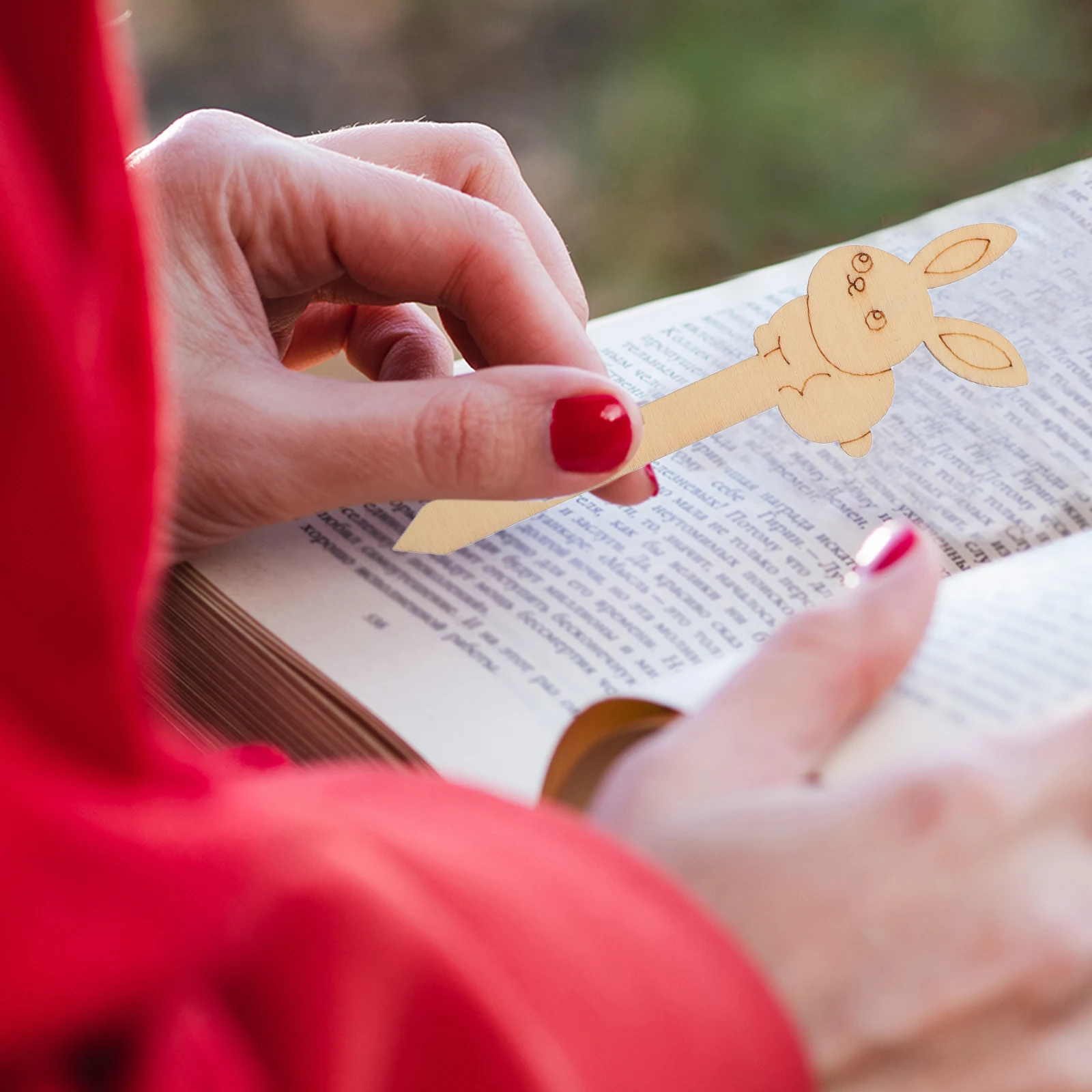 10 Pcs Wooden Bookmark DIY Kit Kawaii Markers Novelty Bookmarks