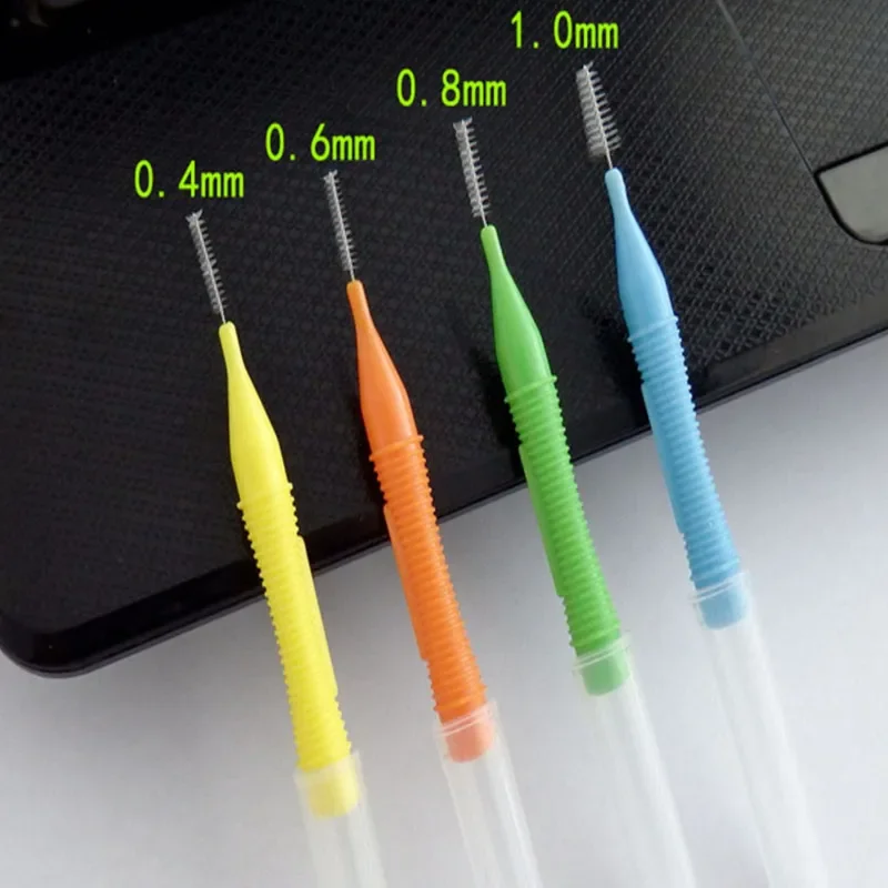 

Oral Care Push-Pull Interdental Brushes Orthodontic Wire Toothbrush Imported Caliber 0.4-1.0mm Free Shipping 10pcs/box Brushes