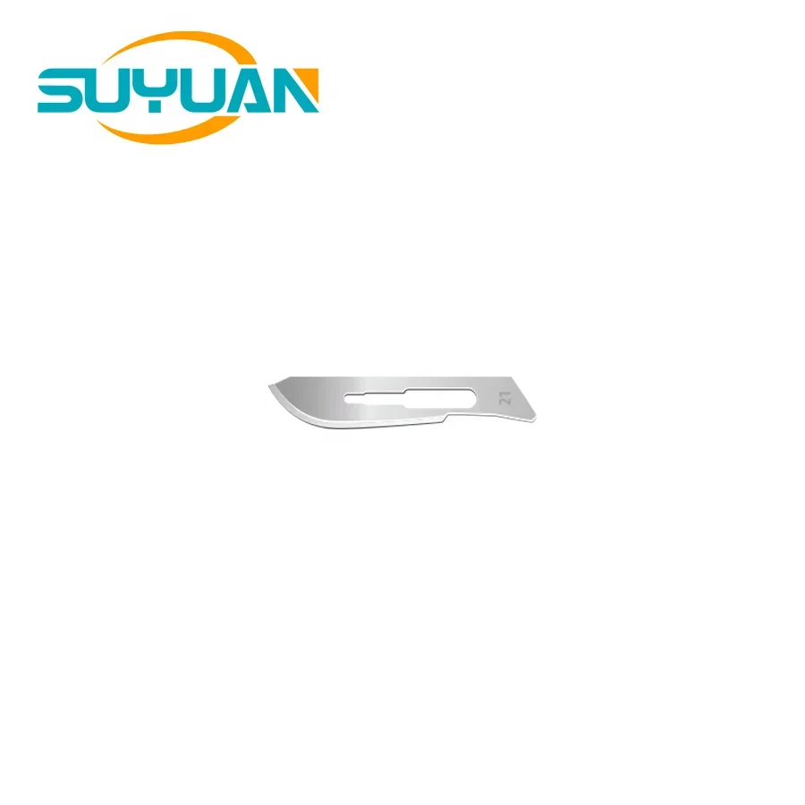 Sterilized Disposable Stainless/Carbon Steel 21 Surgical Bistoury Operating Knife sc alp el Blade 21