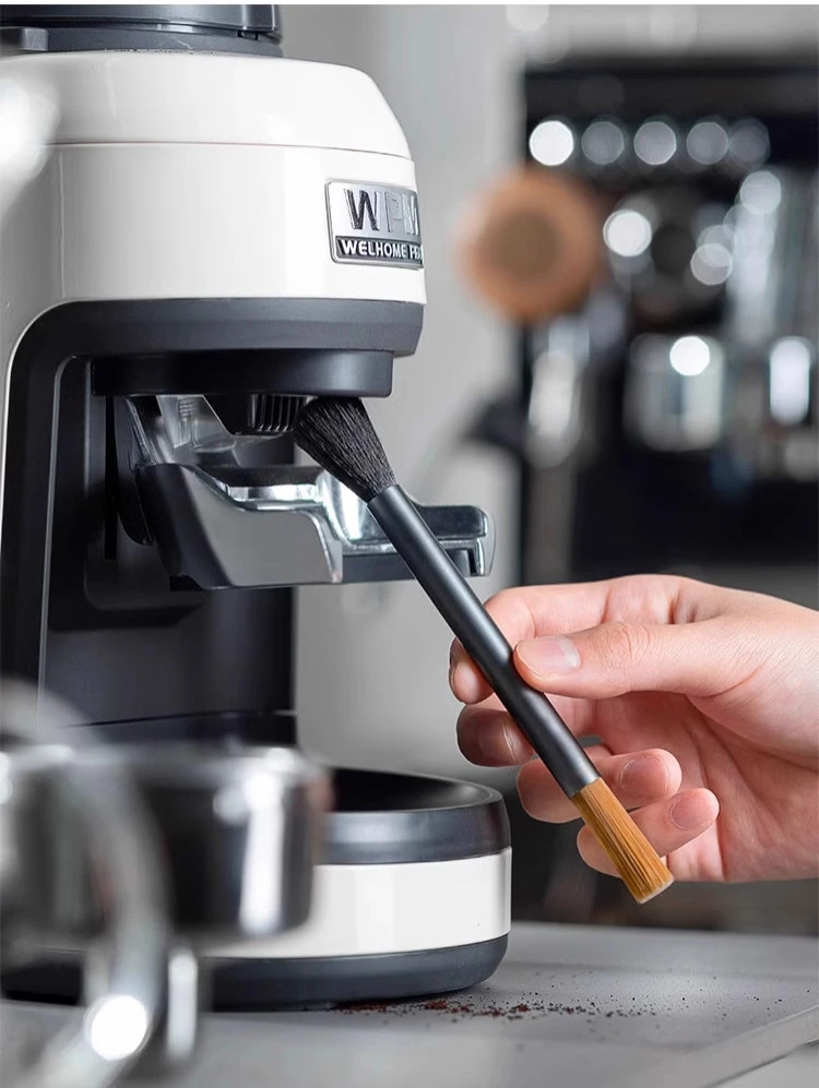 Doppelköpfige Kaffeereinigungsbürste mit weichen Borsten für Halbautomatische Kaffeemühlen, Pulverreinigung, Café, Küche, Bar-Werkzeug – Detail 6