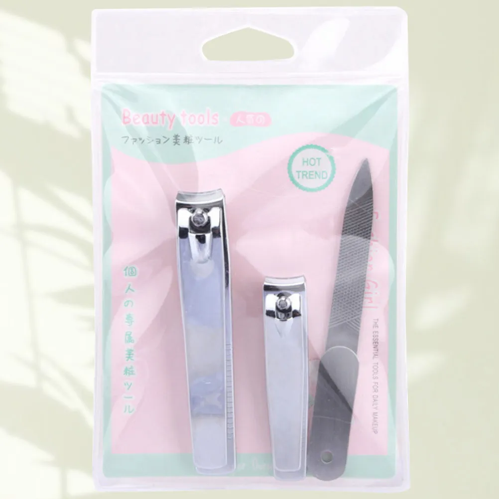 

3Pcs Stainless Steel Nail Trimmer Set Premium Manicure Tool Kit for Women Men Home Salon Quick Easy Nail Shaping Clean Beauty