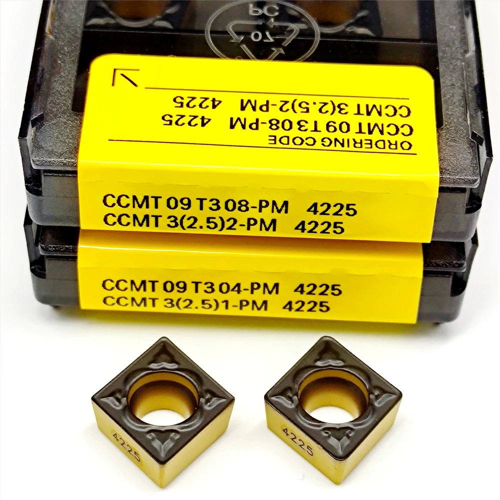 Imagem -03 - Metal Carbide Insere Peças Ferramenta de Torneamento de Metal Torno Rosto Fresa Ccmt 09t304 Ccmt09t308 pm 4225