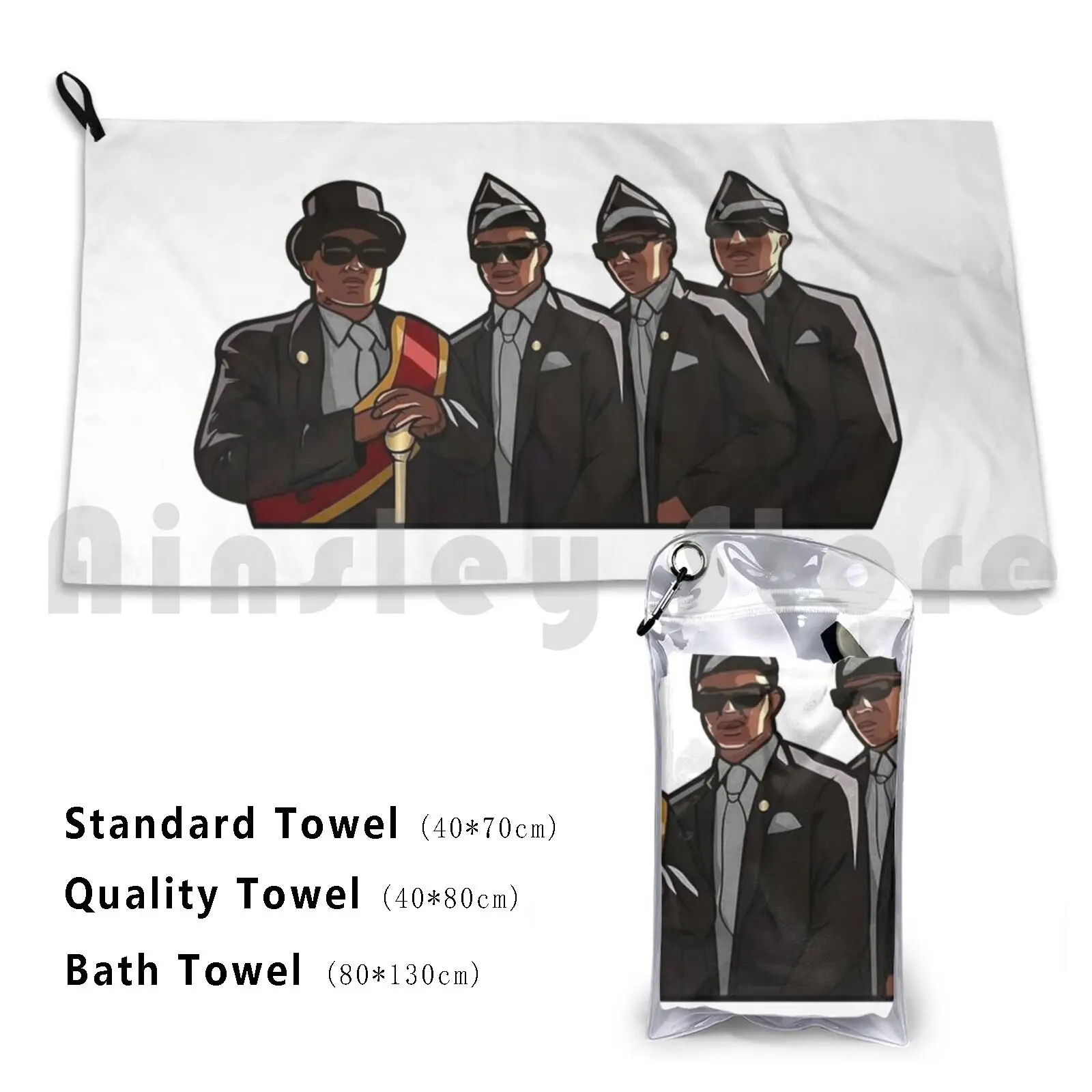 Coffin Dance Meme-Cartoonize Beach Towel Quick Dry Quality Towel Cartoon Coffin Dance Meme Group Squad Funny Fun San