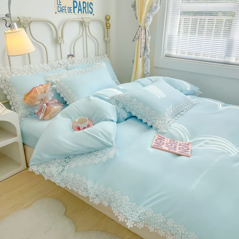 2025 New Arrival High - End Bedding Set, Korean - Style with Ruffles, 1.5m, 1.8m, 2.0m Beds