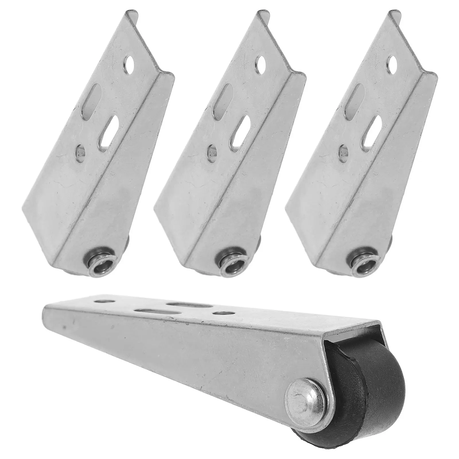 4 Pcs Track Pulley Barn Door Wheels Sliding Casters Pocket Rollers Cabinet Closet Kit Nylon Replacement