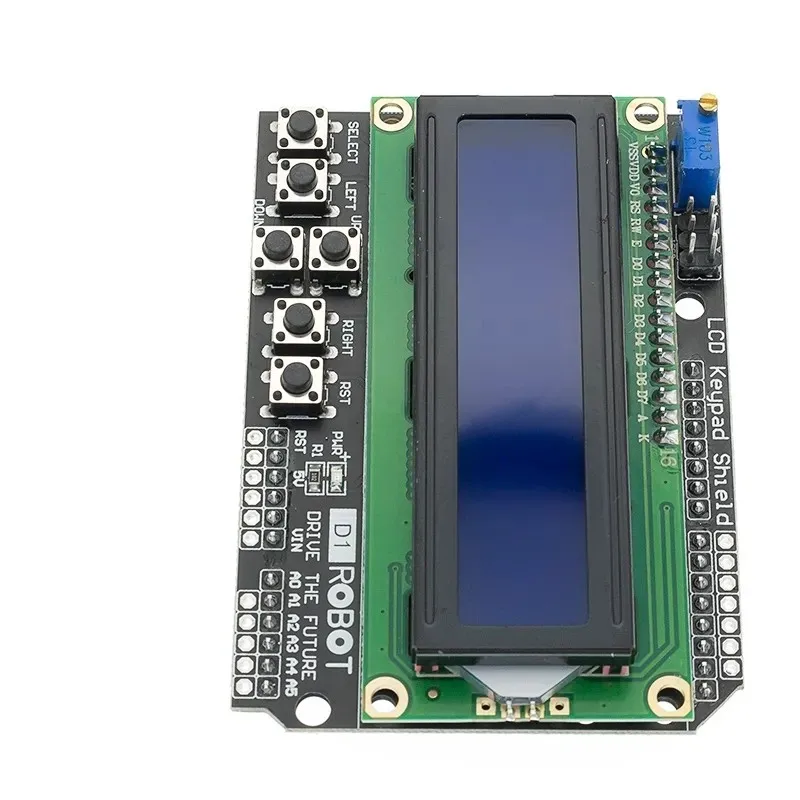 Escudo do teclado LCD para Arduino, tela azul, módulo 1602, LCD1602