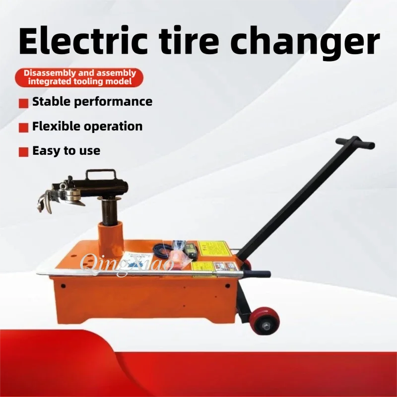 Heavy-Duty Mobile Electric Tire Changer Portable Tubeless Tire Mounting/Demounting Machine For Truck Trailer Road Service