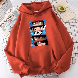 Captain Tsubasa Taro Misaki Prints Sweatshirt Male Hip Hop Fleece Hooded Cartoons O-Neck Hoodie Casual Oversize Soft Tracksuit