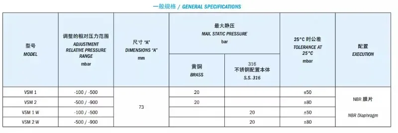 ELETTROTEC vacuum switch VSM1BR14/R18 negative pressure switch VSM2BR14/R18