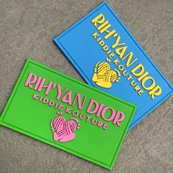 Customized rubber label T-shirt 3D silicone heat transfer printing clothing label silicone logo clothing