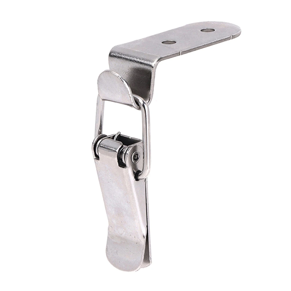 1/10pcs 90 Degree Duck-mouth Buckle Hook Lock Toolbox Locking Latch Hasps Metal Toggle- Catch Clasp Box Loaded Hinges Hardware