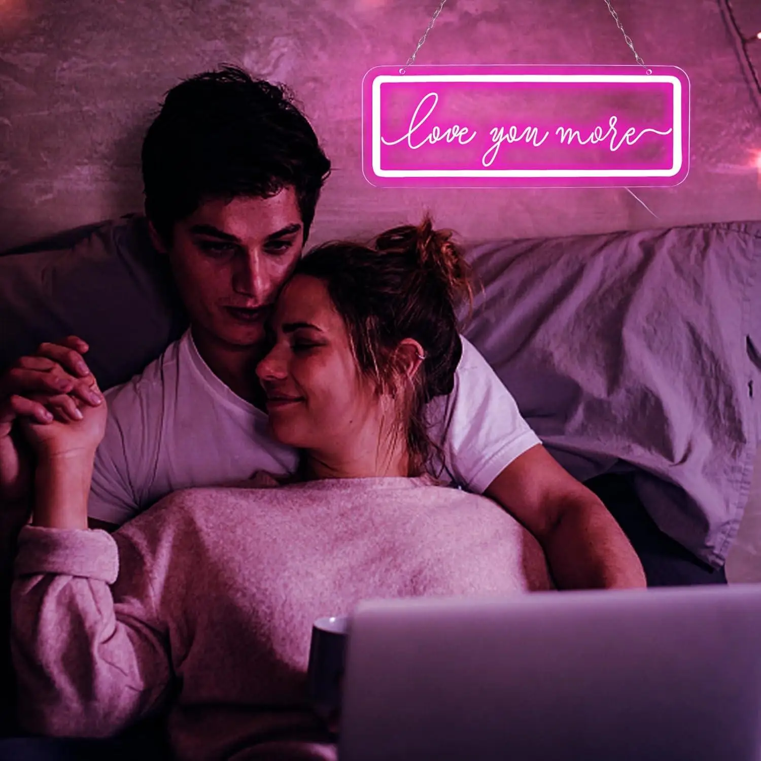 Love You More Neon Sign LED Neon Lights For Bedroom Wedding Birthday Party Decoration Couple Lovers Valentine's Day Gift