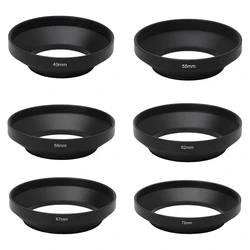 Camera Wide  Screw in Mount Metal Lens Hood 39mm 40.5mm 43mm 46mm 49mm 52mm 55mm 58mm 62mm 72mm 77mm 82mm