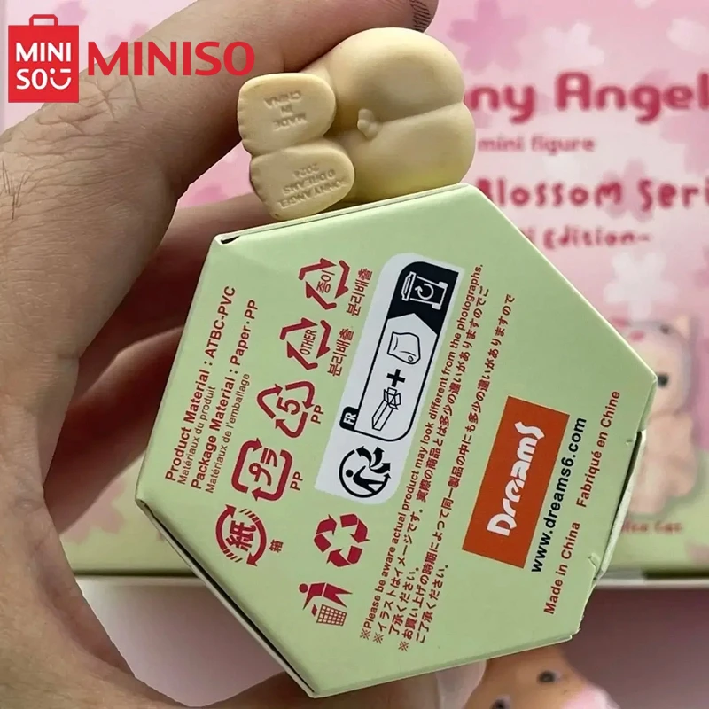 Miniso-Muñeca Sonny Angel de marca compartida, flor de cerezo, diseño de caja ciega desplegable, selección aleatoria para coleccionistas de juguetes
