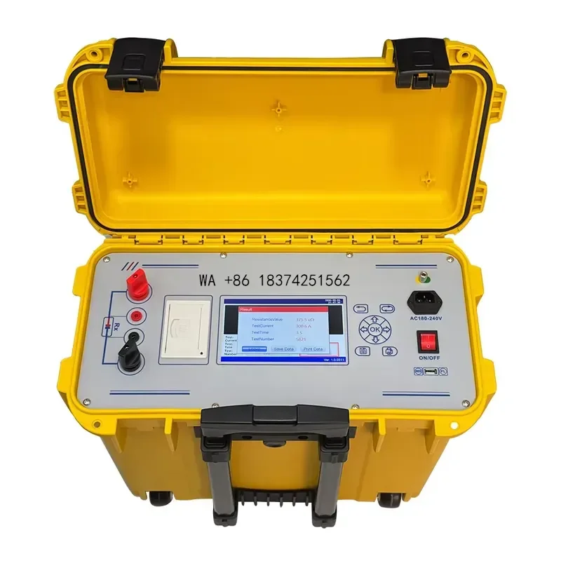 Wmwmnu for JHJC300A DC 100A to 300A High Precision Portable Micro Ohm Meter for Circuit Breaker Resistance Testing