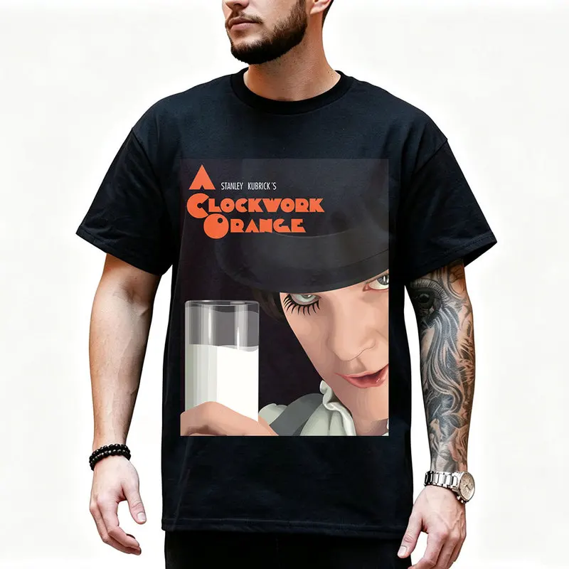 A Clockwork Orange 0825 Retro Movie Graphic T‑shirt Alex Droog Print Unisex Casual Tee Short Sleeve Streetwear All size S-6XL