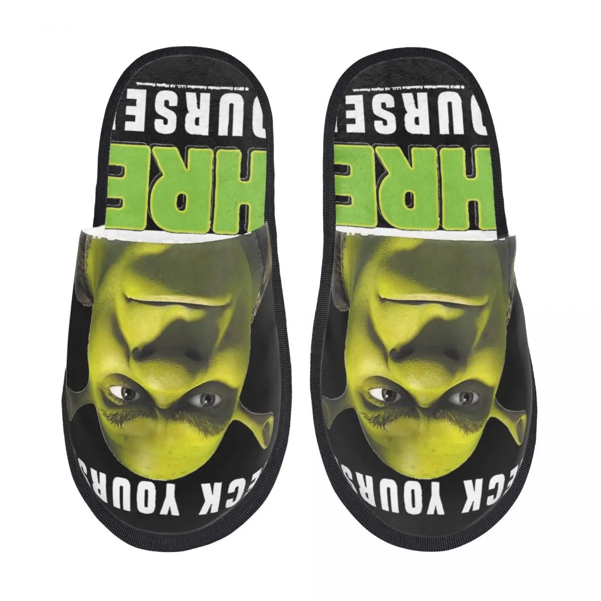 Winter Slippers Shreks Check Yourself Before You Shreks Yourself Household Fur Slippers Slides Living Room Soft Non Slip Slides