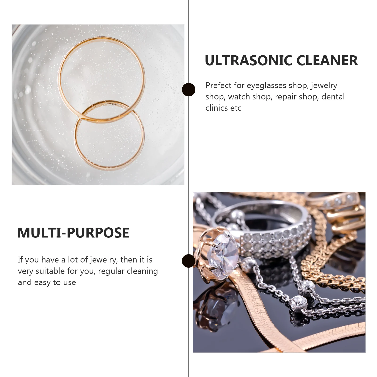 

Ultrasonic Cleaner Practical Jewelry for Eyeglass Washing Machine Professional Washer Plastic