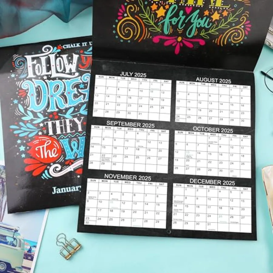 Calendario 2026 Calendario da parete 2026 2026 gennaio 2026 dicembre 2026 12" x 24" Aperto Calendario da parete 2026 12 mesi Blocco non incollato Motivatiol C