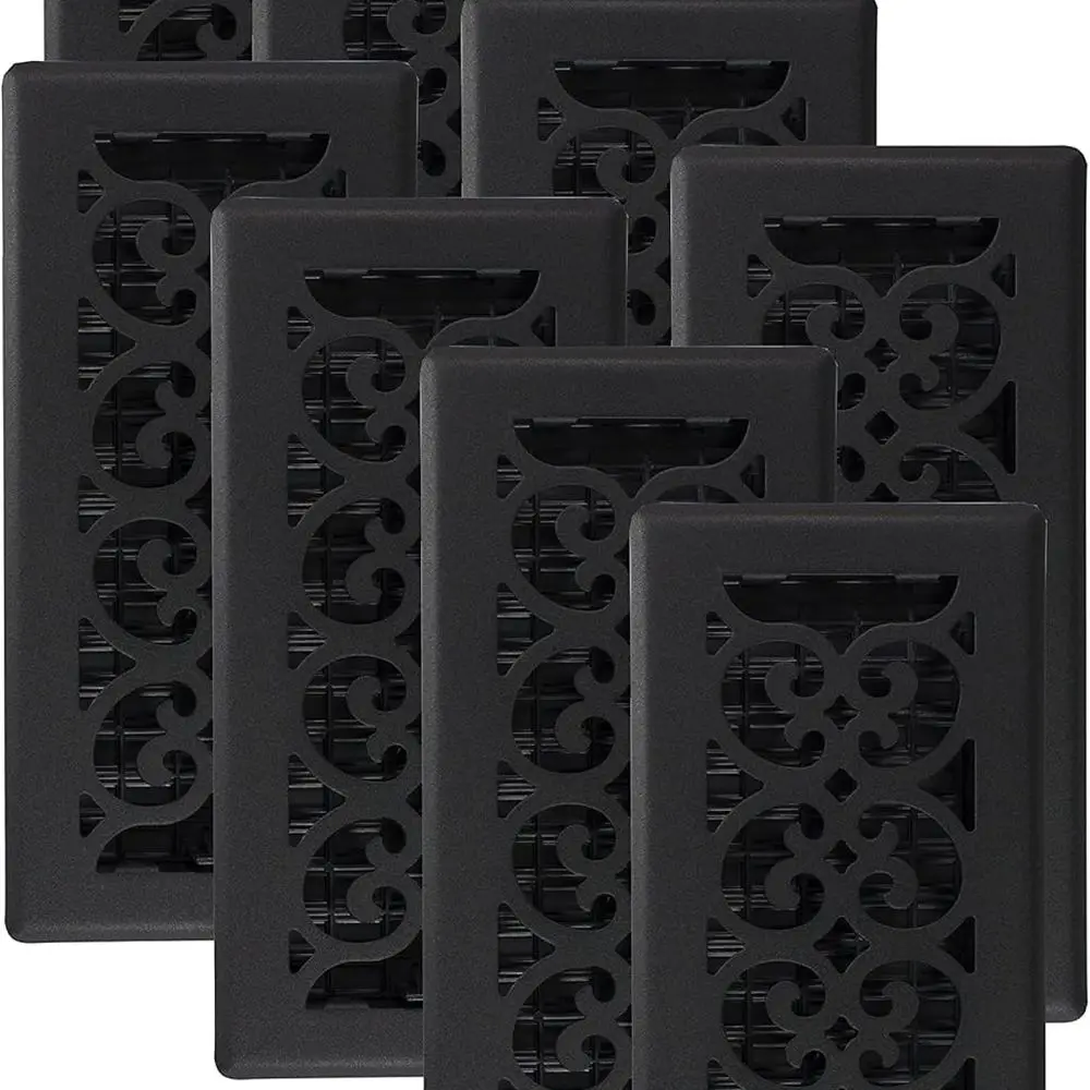 

Решетки ST410-8 Прокрутка для пола, 4x10 дюймов, текстурированный черный, 8 шт.